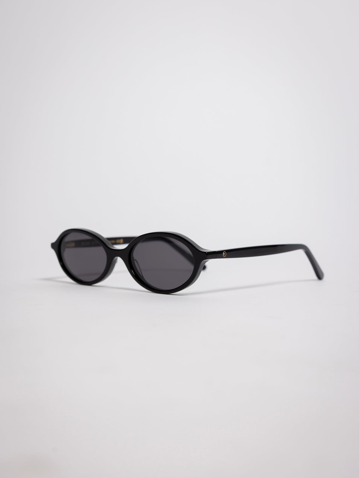 52 Grove Street, Side Eye narrow oval sunglasses, black acetate frame with black tinted lenses, sideeye [variant:Black]