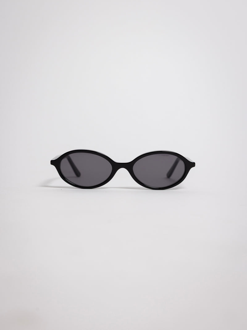 52 Grove Street, Side Eye narrow oval sunglasses, black acetate frame with black tinted lenses, sideeye [variant:Black]