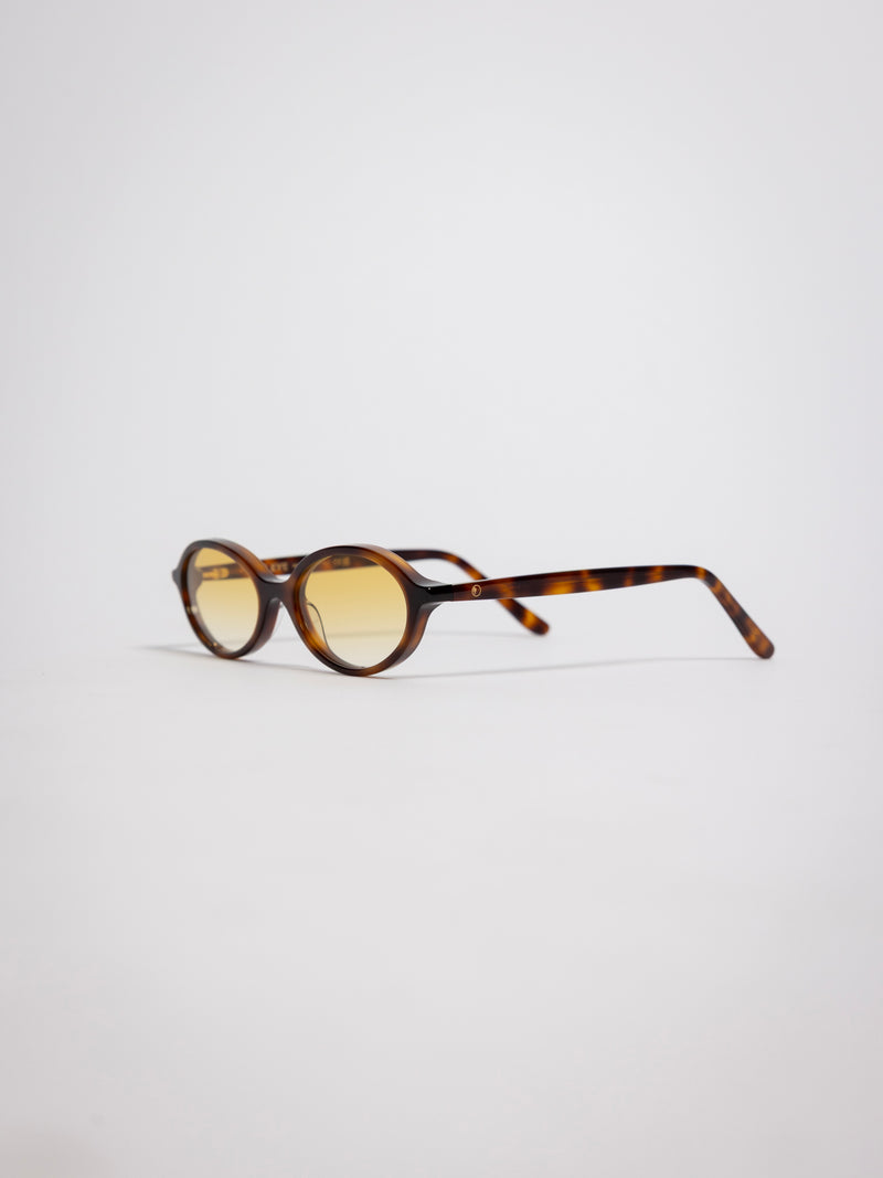 52 Grove Street, Side Eye narrow oval sunglasses, Havana acetate frame with yellow tinted lenses, sideeye [variant:Havana]