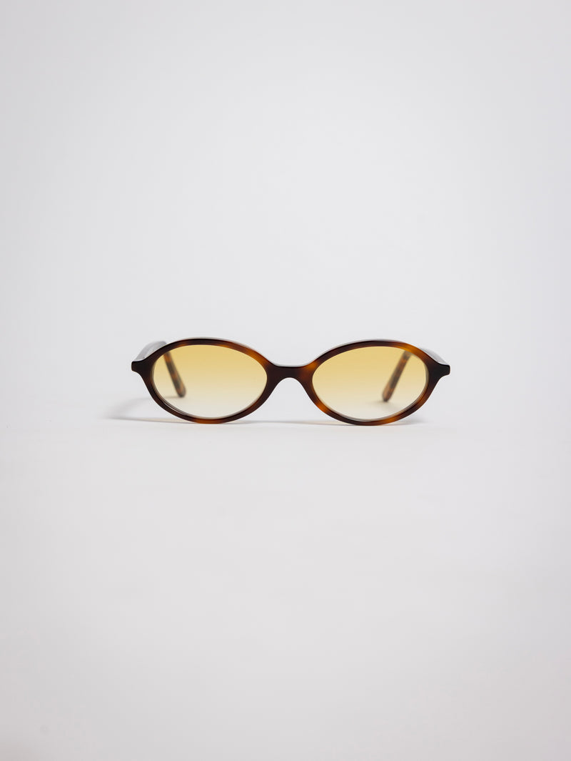 52 Grove Street, Side Eye narrow oval sunglasses, Havana acetate frame with yellow tinted lenses, sideeye [variant:Havana]