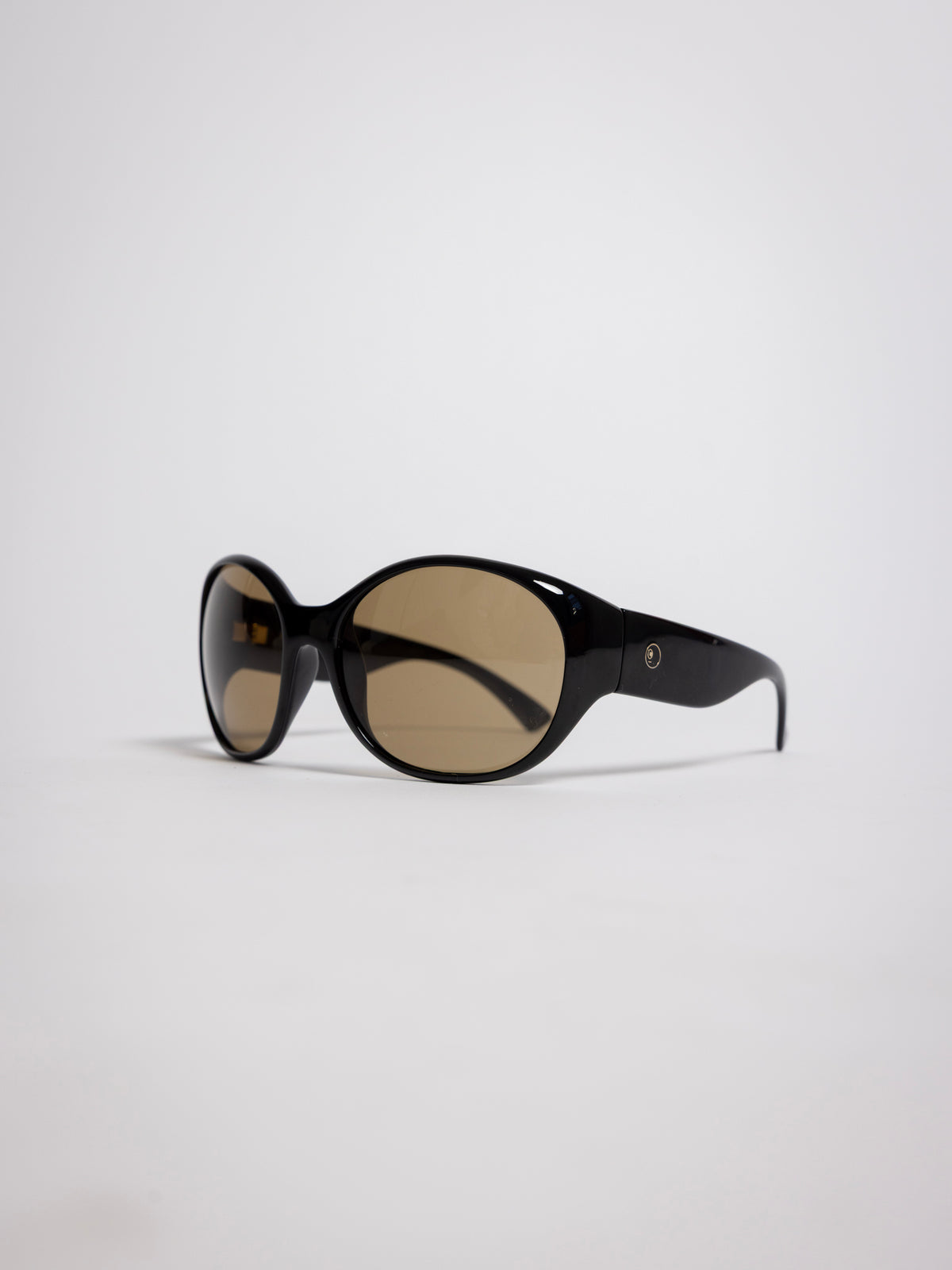1225 Madison Ave, Side Eye oversized round sunglasses, brown acetate frame with amber tinted lenses, sideeye [variant:Black]