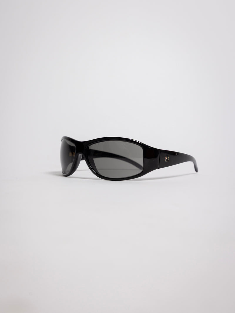 223 Butler St, Side Eye wraparound shield sunglasses, black Grilamid frame with black tinted lenses, sideeye [variant:Black]