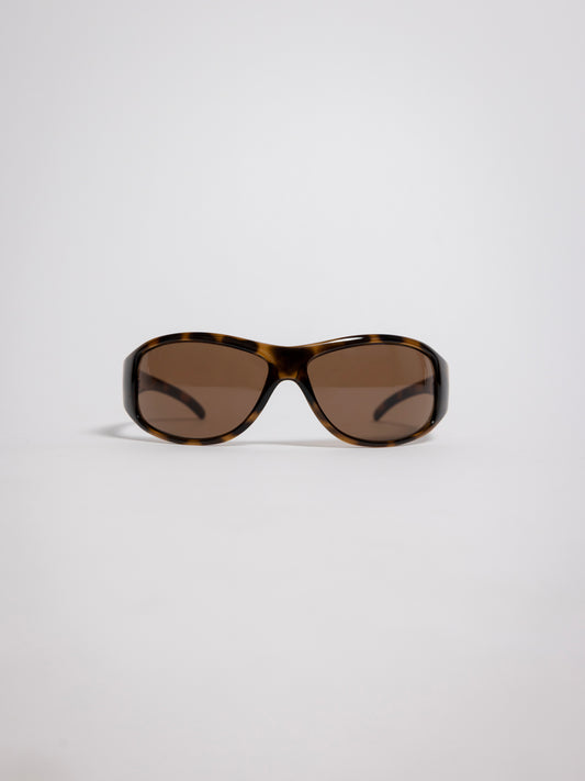 223 Butler St, Side Eye wraparound shield sunglasses, tortoiseshell Grilamid frame with brown tinted lenses, sideeye [variant:Havana]