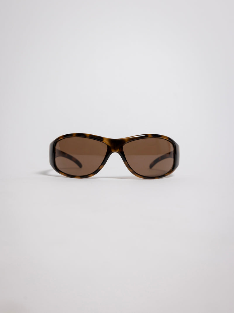 223 Butler St, Side Eye wraparound shield sunglasses, tortoiseshell Grilamid frame with brown tinted lenses, sideeye [variant:Havana]